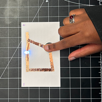 Here is my first functional circut lit up.