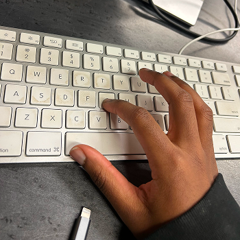 Interaction: Pressing a key on a keyboard.