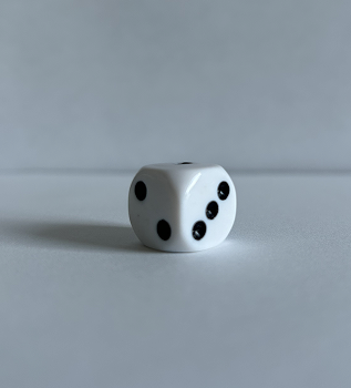 Side/Edge view of my third primitive object, a die.