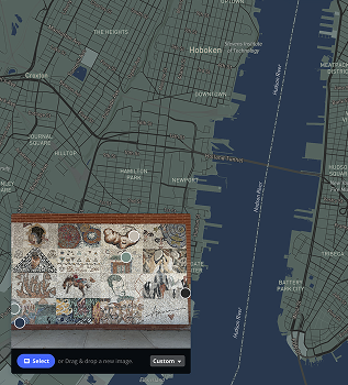Using the image of the mural from the Spatial Workshop 1, I explored making a map style in Mapbox Cartogram.