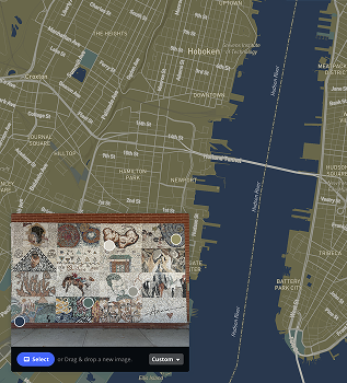 Using the image of the mural from the Spatial Workshop 1, I explored making a map style in Mapbox Cartogram.