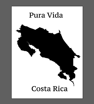 This is how my vector was looking after cleaning up the country and adding text.